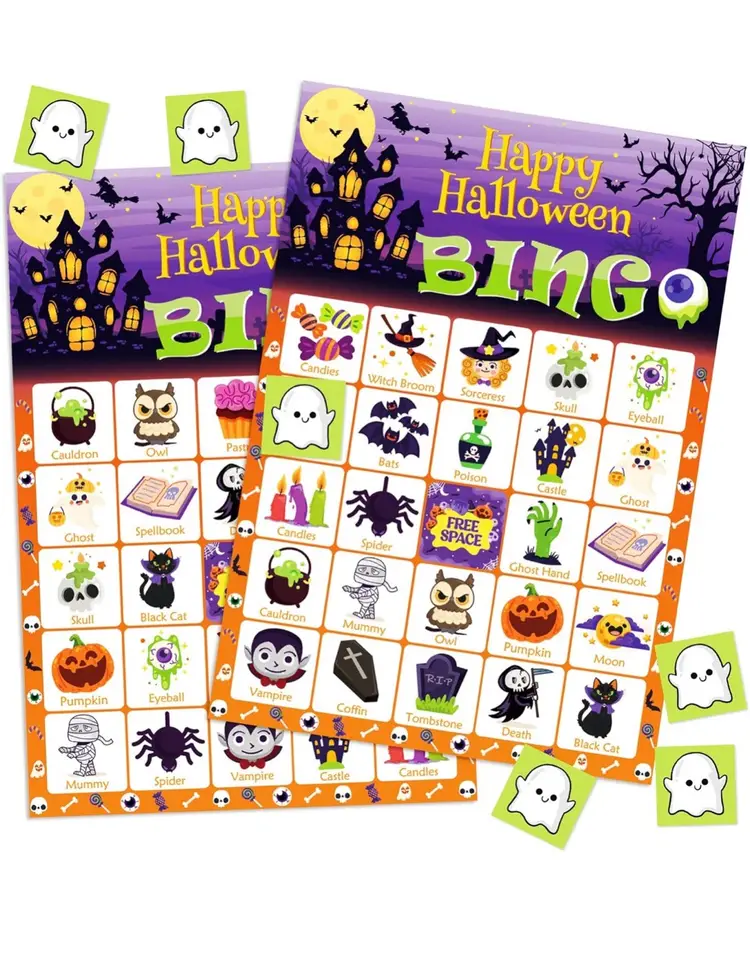 Halloween Bingo Game For Kids New