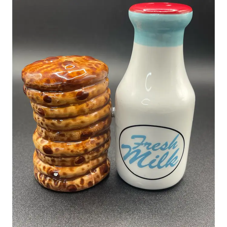 Milk And Cookies Magnetic Salt And Pepper Shakers