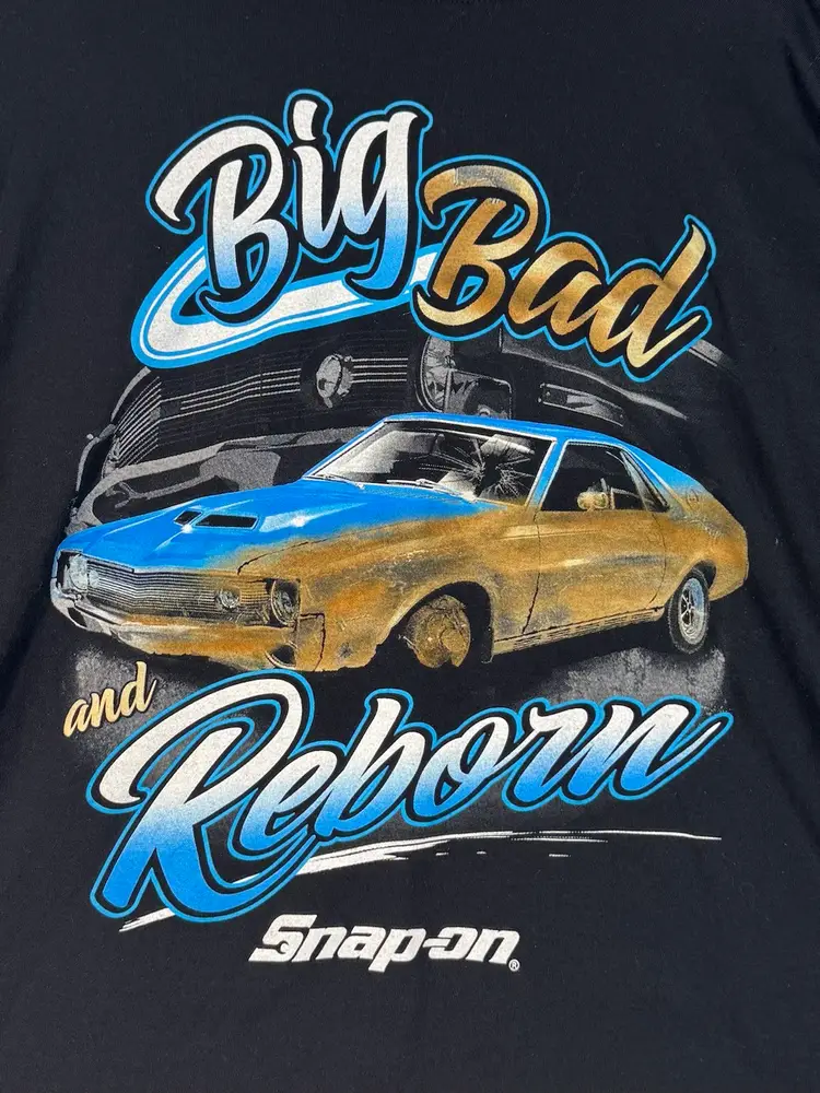 Snap-On Tools Car Big Bad Reborn T-Shirt Size X-Large Mechanic Wrench Logo Black