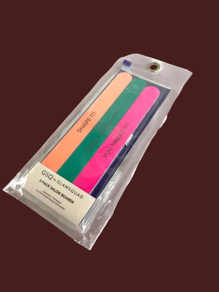 NIB GDQ by GlamSquad. 3-pack Salon Nail File Boards. Dual-sided. Medium Grit.