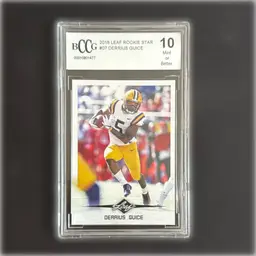 Darrius Guice 100% Sexy Junk Slab BCCG 10 Baby!!! 2018 Leaf RC Louisiana State University LSU Tigers