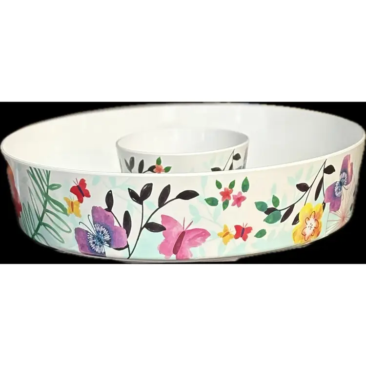 Colorful Melamine Chip and Dip Set