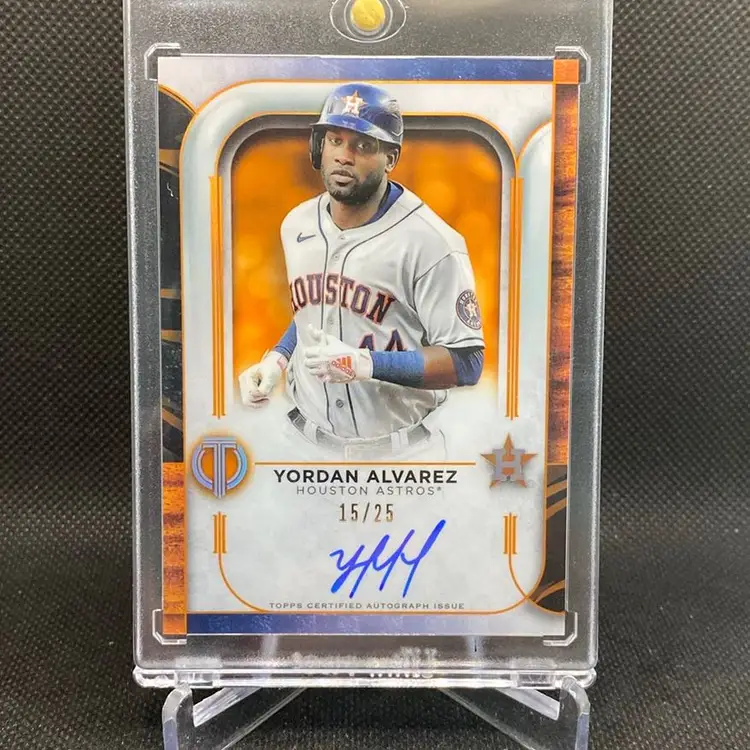 Yordan Alvarez 2022 Topps Tribute Auto Orange /25