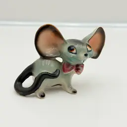 Victoria Ceramics Vintage Anthropomorphic Big Eared Mouse Figurine