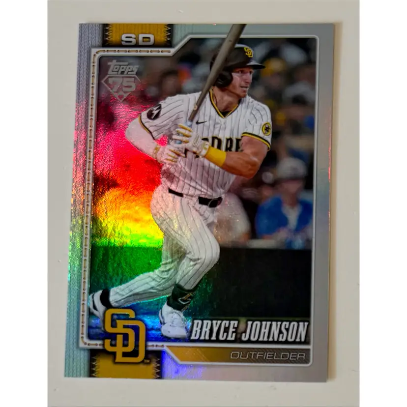 Bryce Johnson Rainbow Foil San Diego Padres