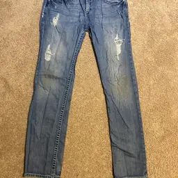 BKE Men's Size 34x34 Aiden Skinny Distressed Denim Blue Jeans - Y2K Era