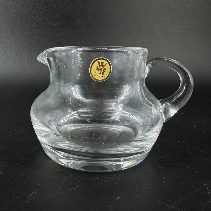 WMF Blown Glass Creamer Germany Marked “WMF Germany”