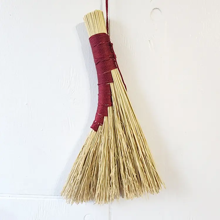 Burgundy Hen Wing Whisk ~ Altar Besom