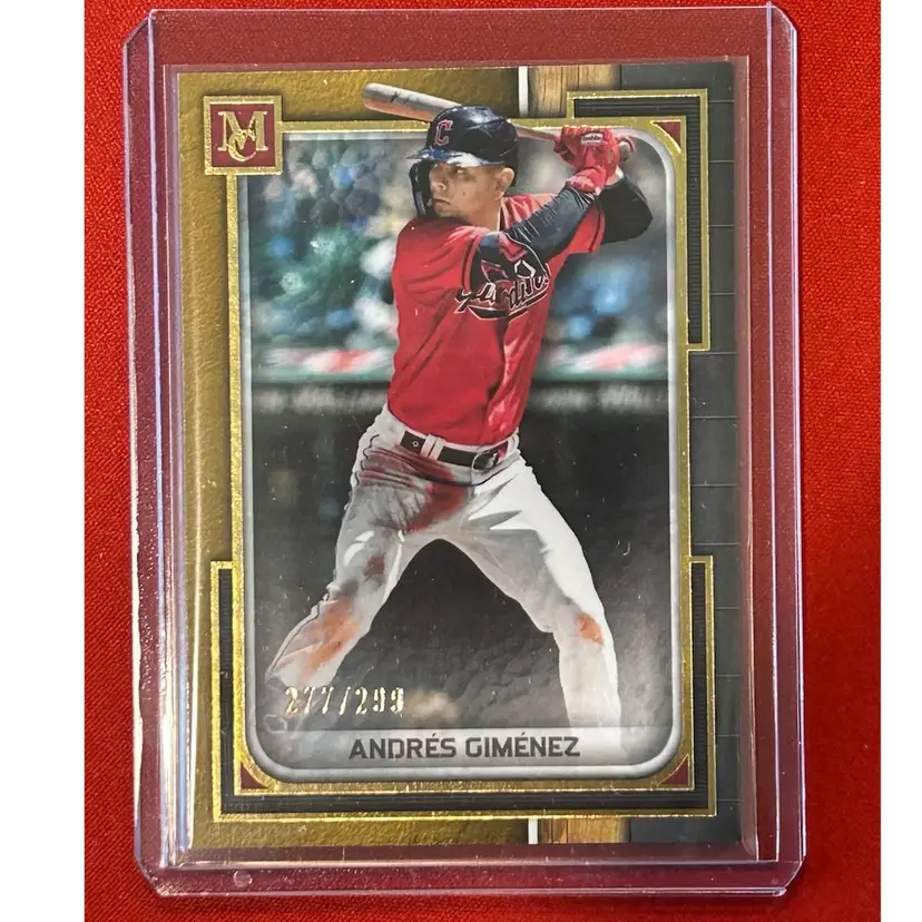 Andres Gimenez 2023 Topps Museum Gold /299 Cleveland Guardians