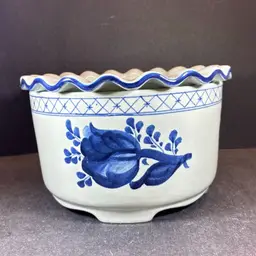 Royal Copenhagen Blue  Floral Flowers Tea Pot Warmer 1872 EUC