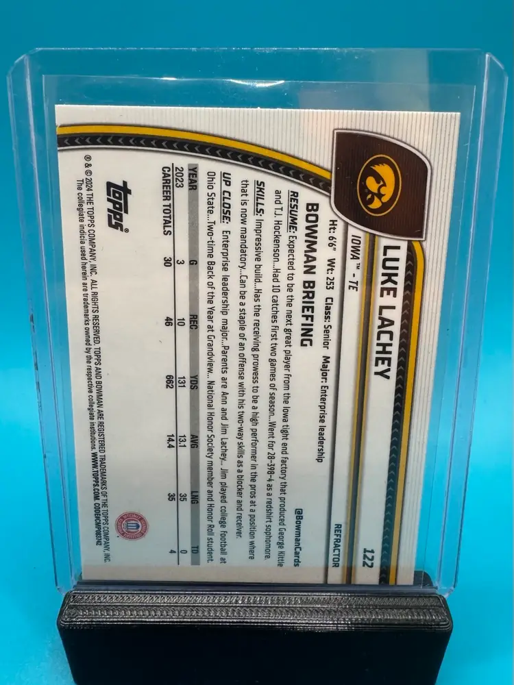 Luke Lachey 1st Bowman Chrome U Refractor Houston Texans