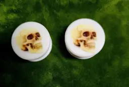 Ear Gauges 7/8 - 22mm Skull Silicone Plugs Pair Body Jewelry