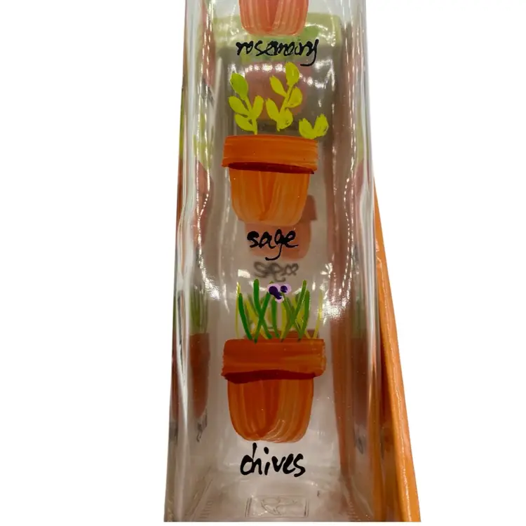 Gourmet Oil Bottle and Dipping Plates, NIB, Hand Painted, The New Age Kitchen