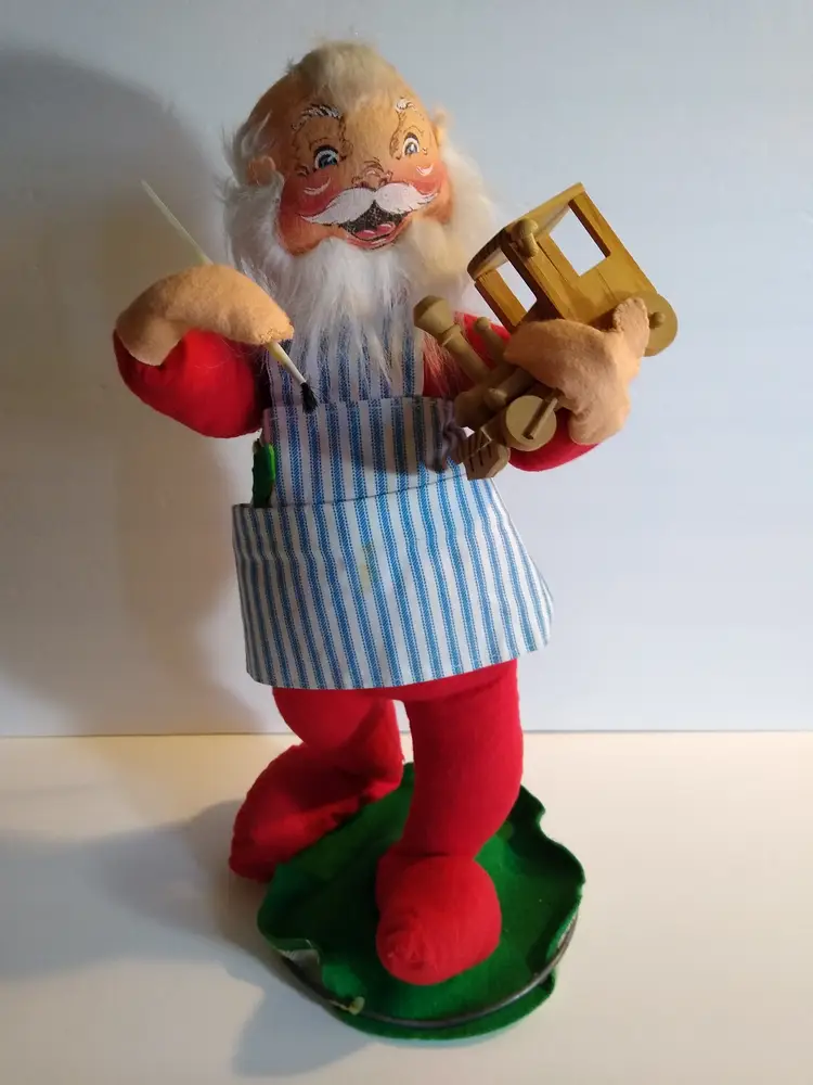 Annalee 18" Santa Claus In Toy Workshop 1981 Poseable Doll Christmas Holiday