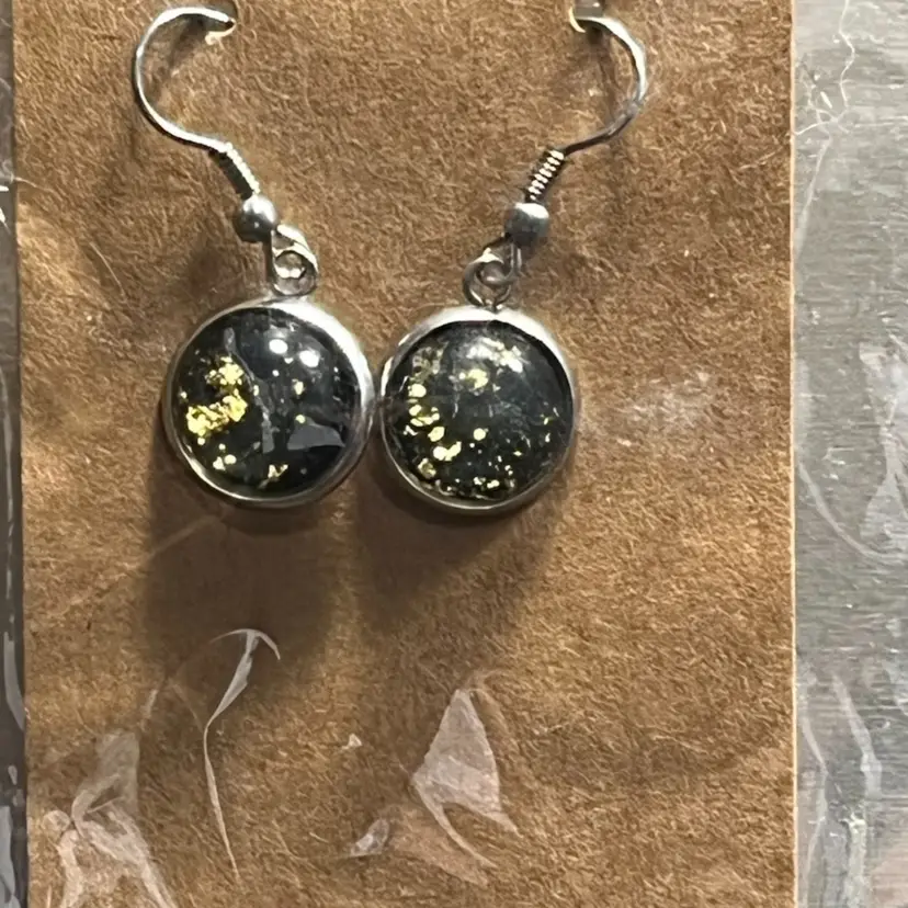 Dangle Foil/Glitter Earring Handmade By Me As Pictured