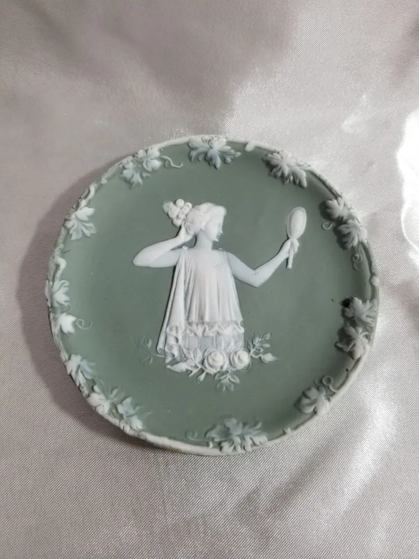 Antique Shafer & Vater Jasperware Plate