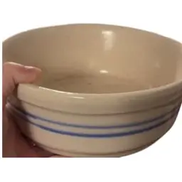 Vintage Stoneware Heritage Blue Stripe Mixing/Serving Bowl