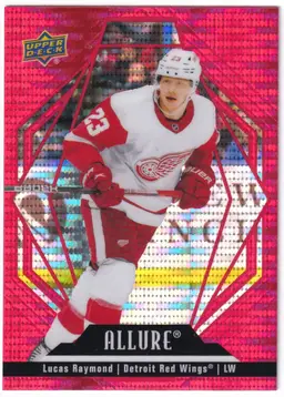 2022-23 Upper Deck Allure Red Rainbow #43 Lucas Raymond Detroit Red Wings Hockey Card