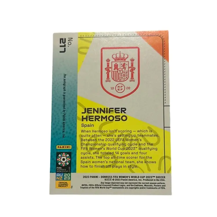 Jennifer Hermoso 2023 Panini Donruss Women’s World Cup Auto