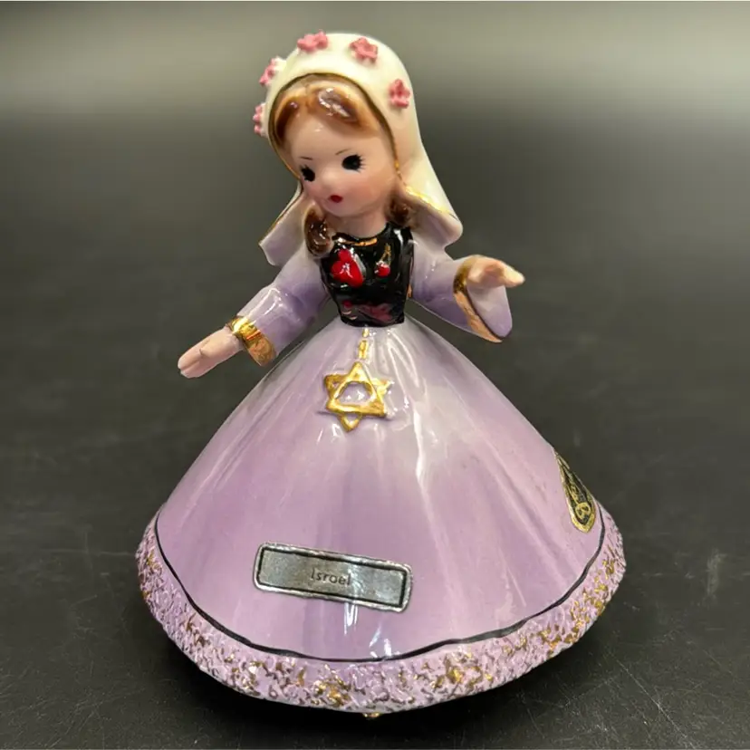 #03 Joseph Originals Israel, International Miss Birthday Series, Girl Figurine, Vintage Doll From Israel.