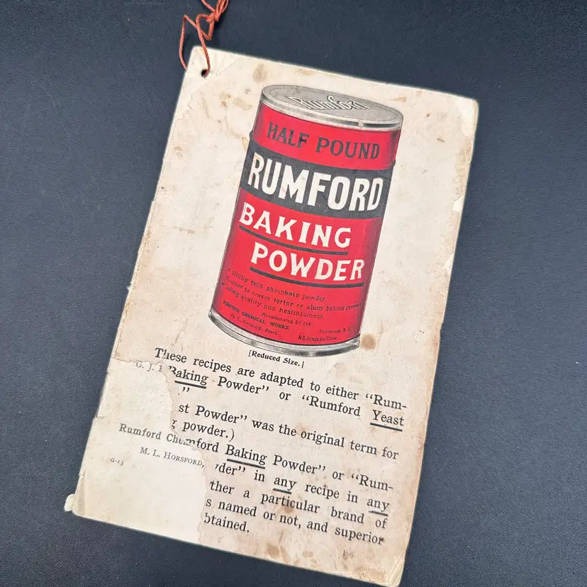 Antique Rumford Common Sense Cook Book Promo Advertising Booklet, 1906