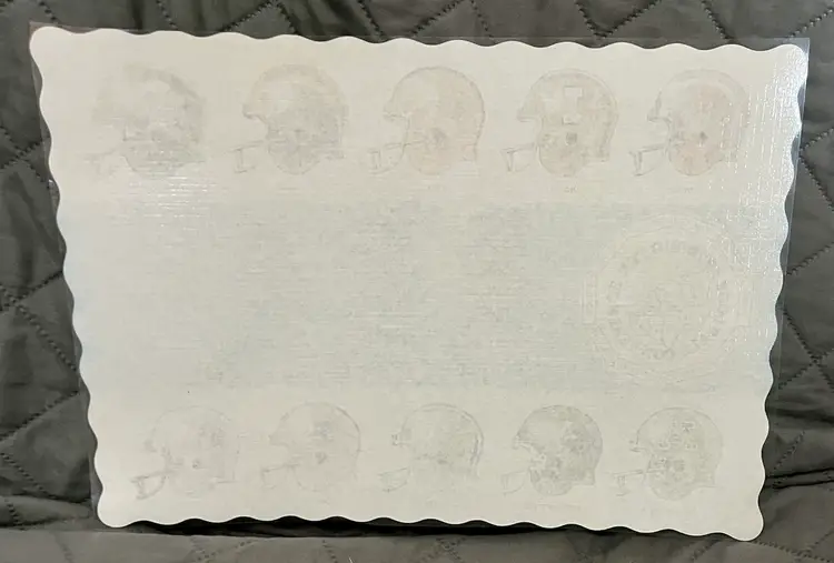 1978 Big Ten Football Conference Schedule Paper W/ Plastic Laminate Placemat USA