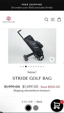 Brand New Zero Gravity Stride Golf Cart