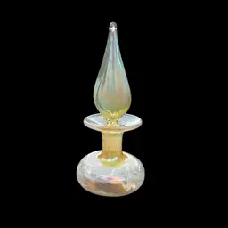 Tom Young Signed Scotland Gorgeous Perfume Bottle Iridescent And Stunning