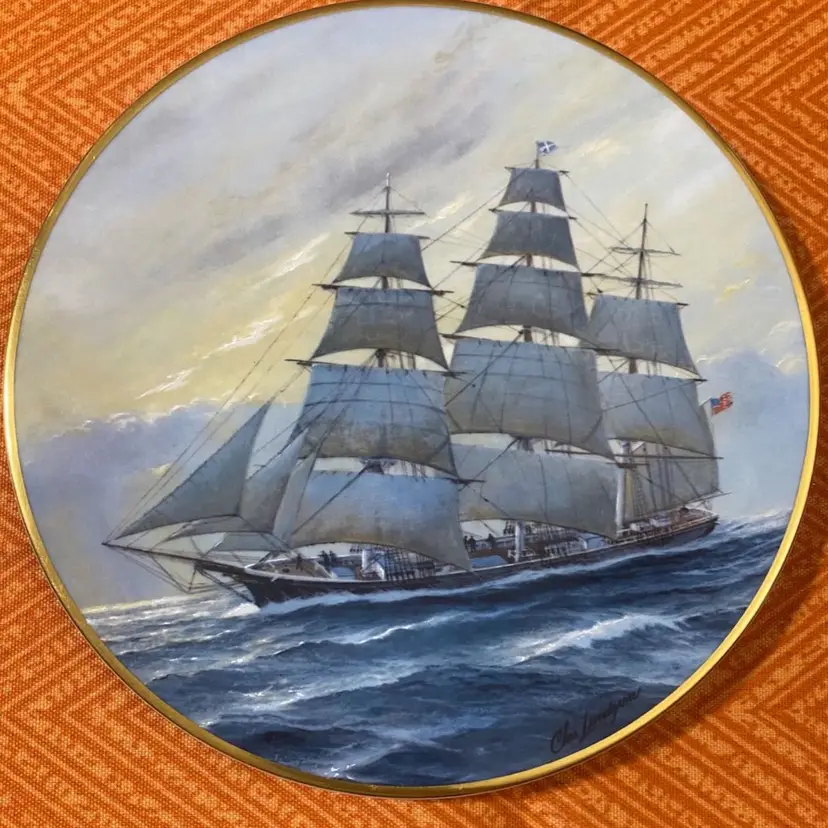 “Sea Witch” Nautical Ship Decorative Plate 1981 Golden Age Of Sail Charles Lundgren 