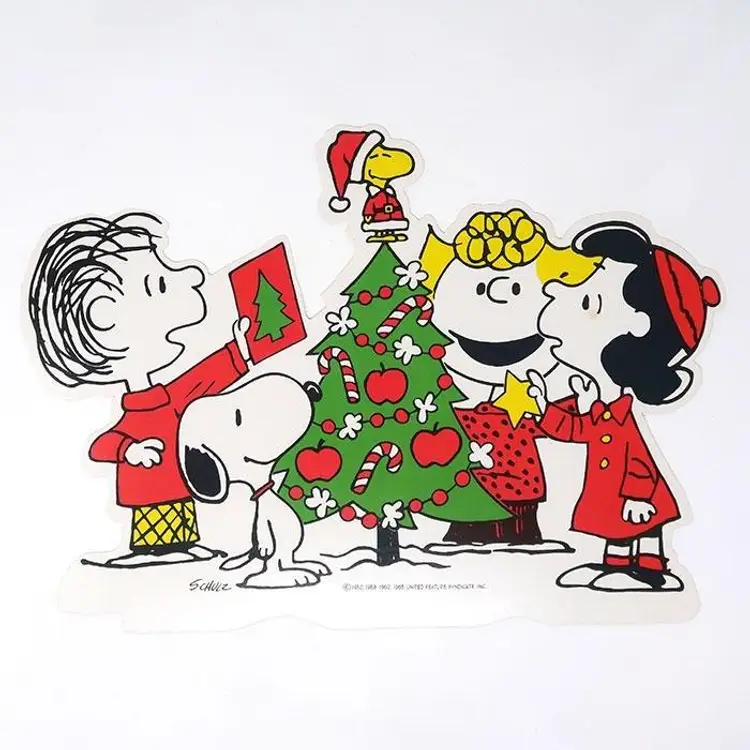 Peanuts Christmas Tree Standee - Snoopy, Woodstock & Friends