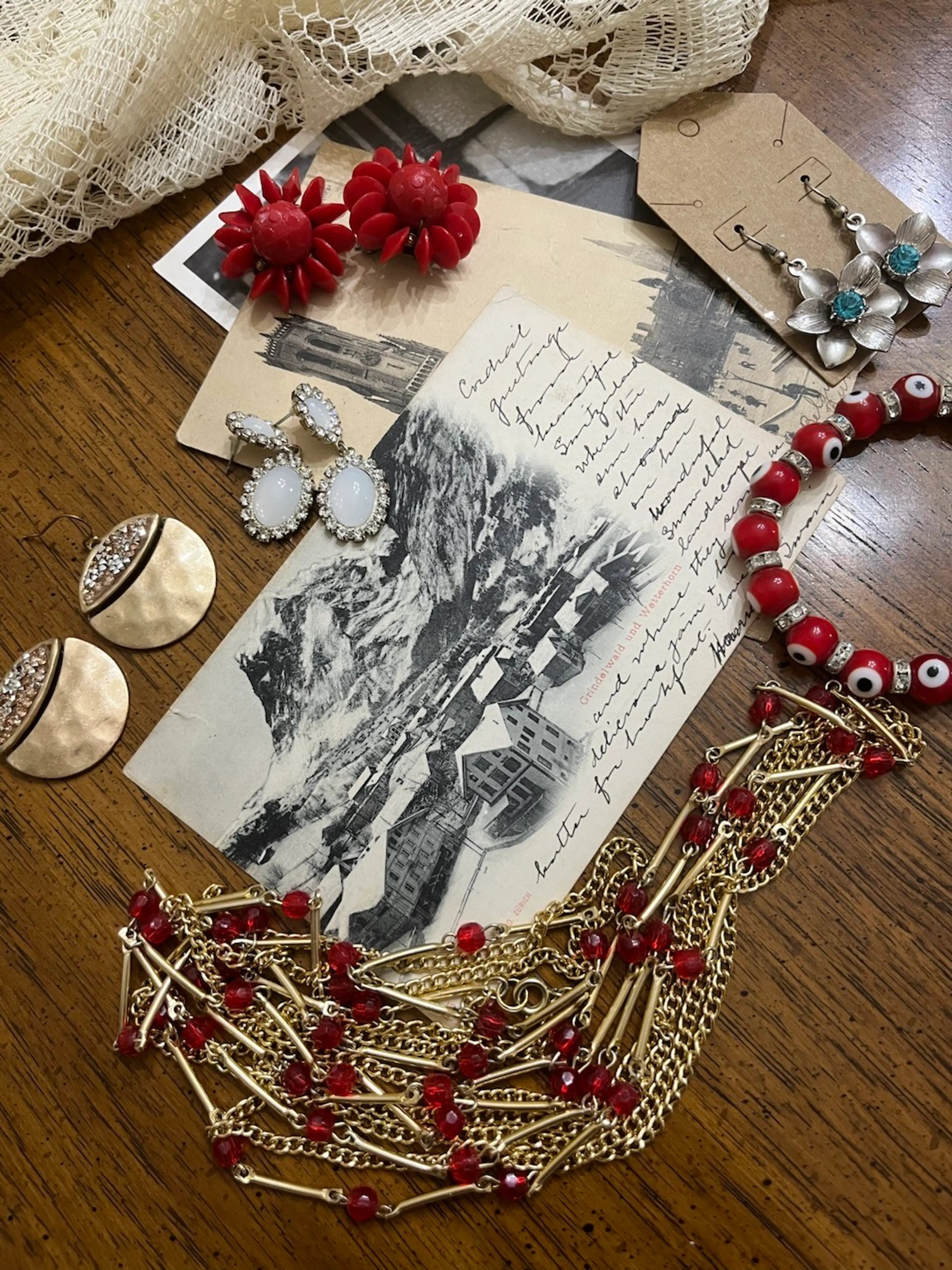 Antique Ephemera PostCards& Jewelry Finds When Traveling I Am Back!!