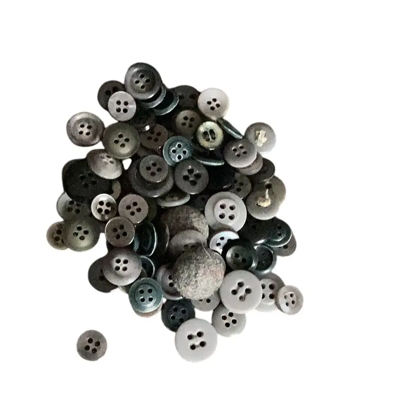Lot Of Gray Vintage Buttons