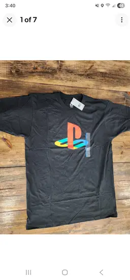 Lot of 6 PlayStation Big Logo T-Shirt Men's Large NWT Black Short Sleeve Vintage Style lot of 6