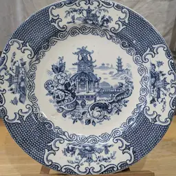 Antique 1903-1912 Allertons England Transferware Chinese Blue & White Plate