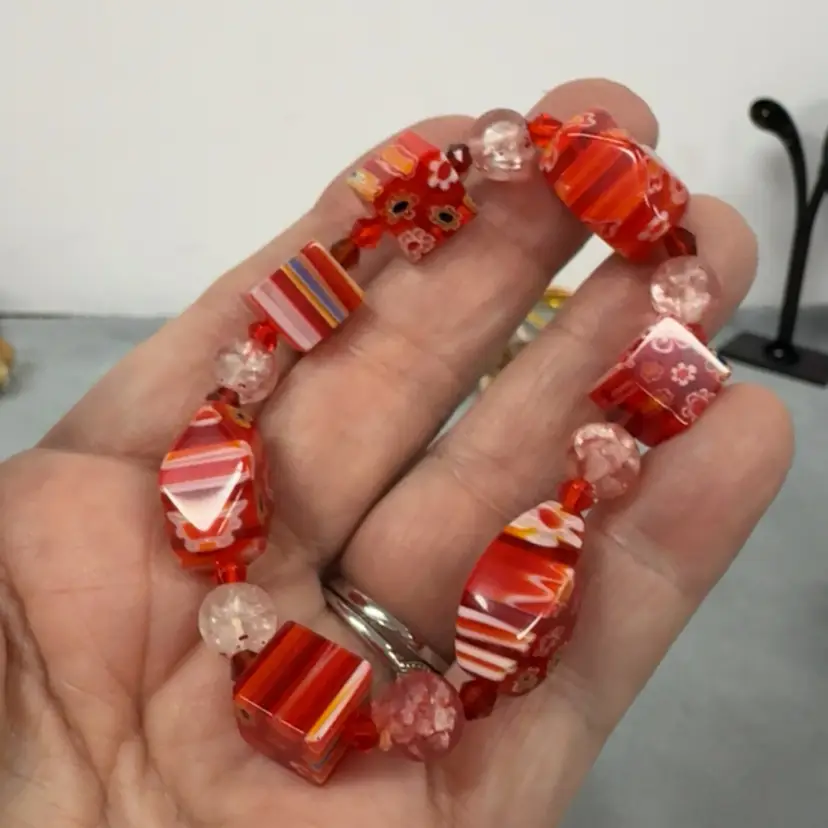 Red Millifiori Stretch