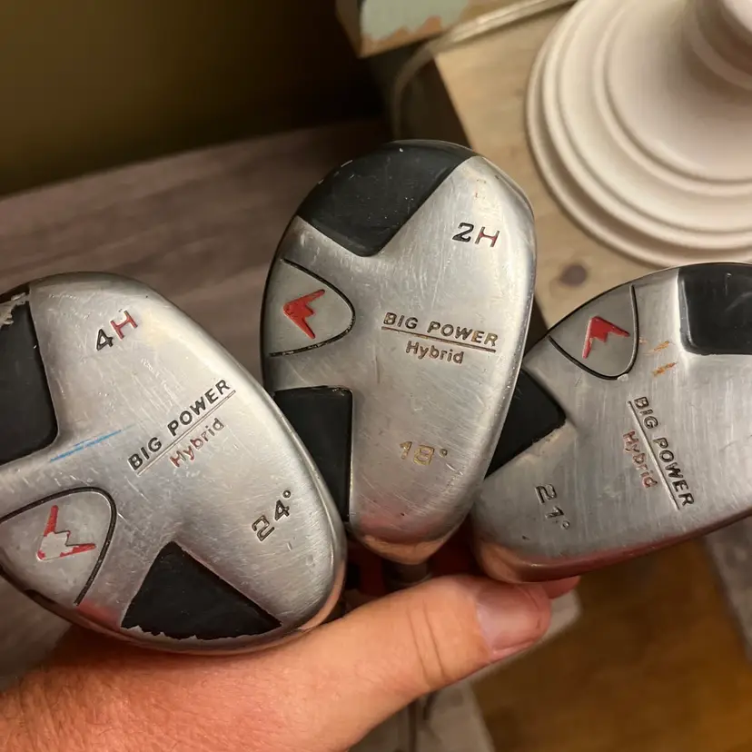 #02 Big Power #2,#3 #4 Hybrid Golf Clubs RH Mens Starter Set.