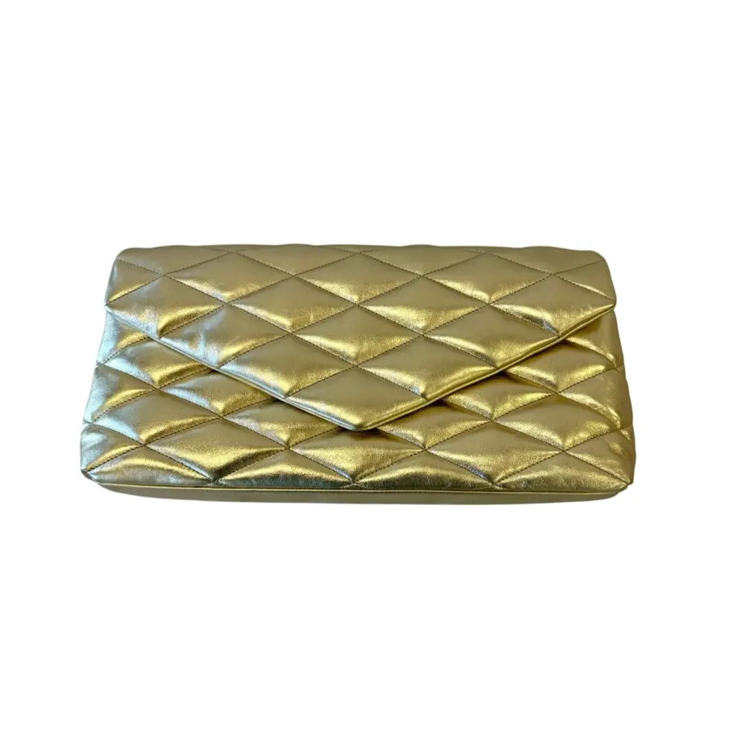 Saint Laurent Sade Light Gold Clutch