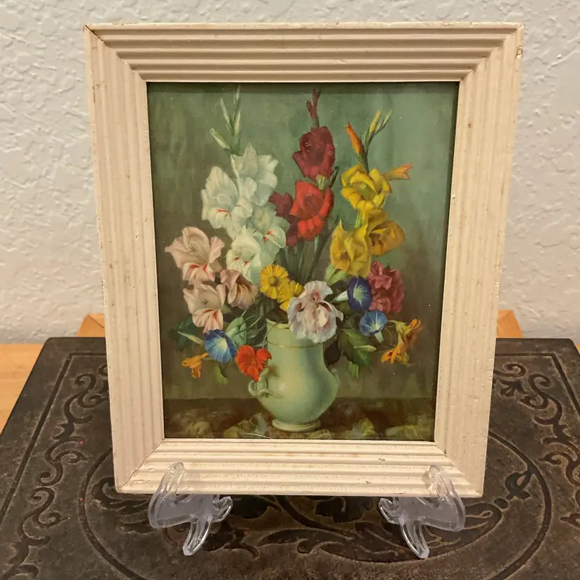 Small Color Print Of Floral Vase Framed