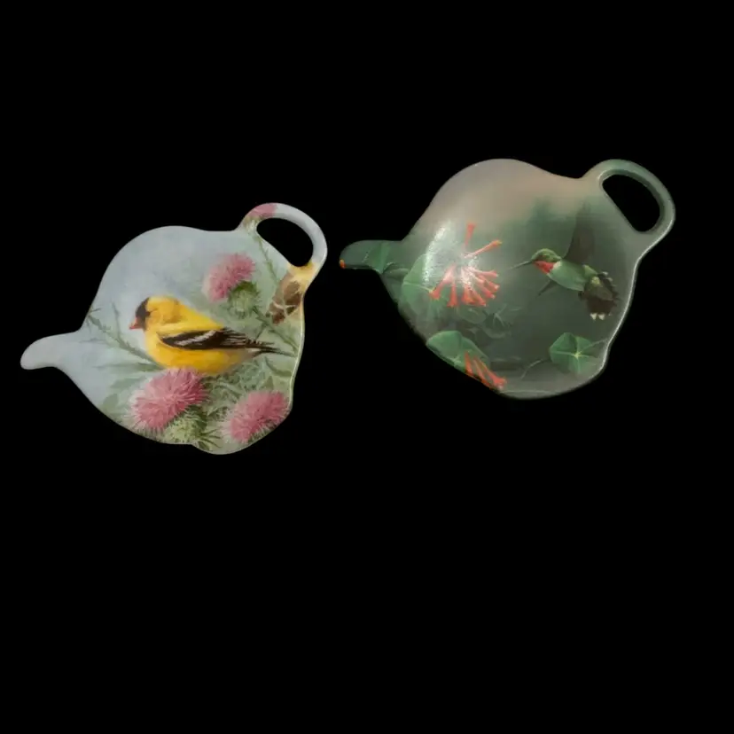 Made In Italy Melamine Tea Bag Holders Set Of Two-GLOWS!