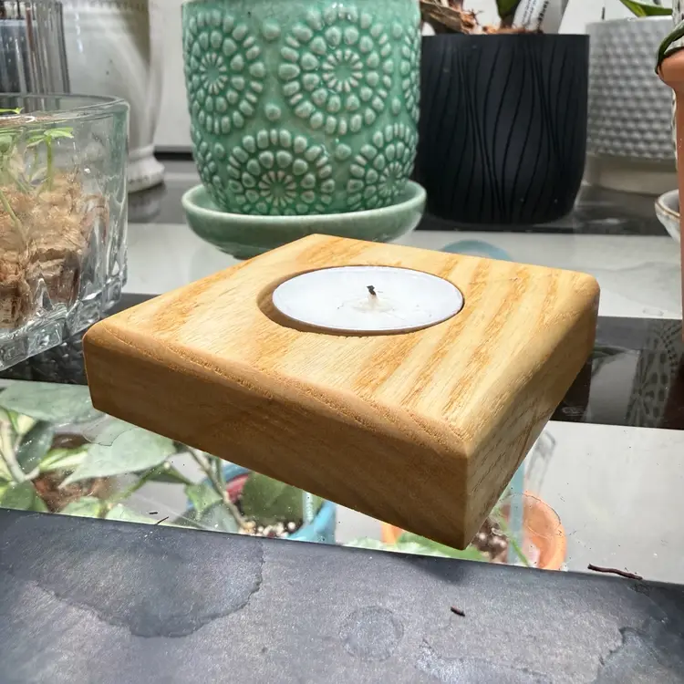 0057 Ash Tea Light or Large Sphere Holder