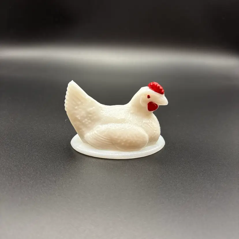 Mini Milk Glass Hen On Nest. LID ONLY