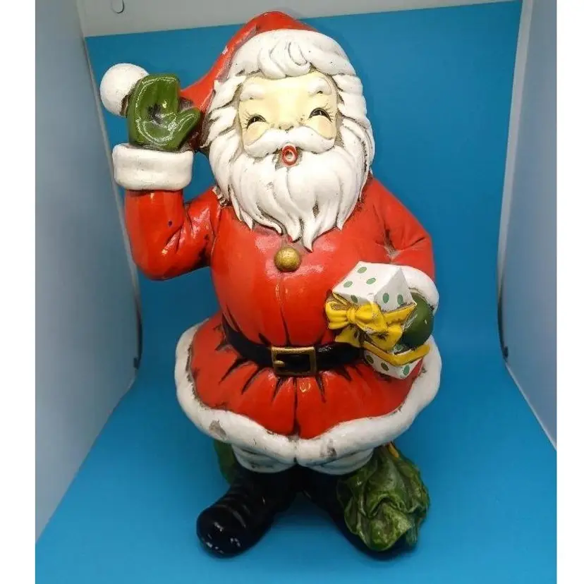 Vintage LARGE Josef Originals Santa Claus, Ceramic Santa Claus, Rare 13 In