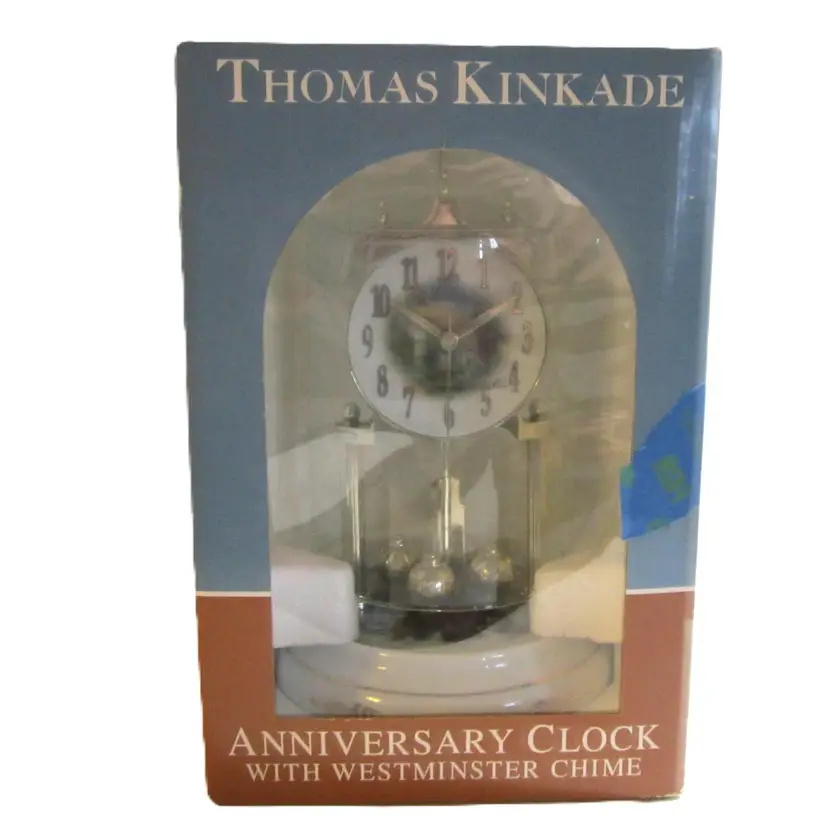 Vintage Thomas Kinkade 2004, 'Victorian Light' Anniversary Clock With Westminster Chime, NEW IN BOX!
