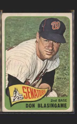 Don Blasingame 1965 Topps #21 - (140) - Washington Senators 2