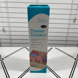 Set of 2 Adjustable Drawer Dividers Organizer Customizable Home Office Storage
