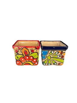 Item # 495 Talavera Square Pot Mini Large