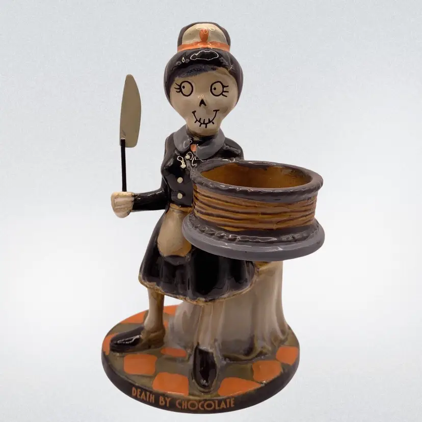2017 Yankee Candle Boney Bunch “Death By Chocolate” Halloween Votive Candle Holder