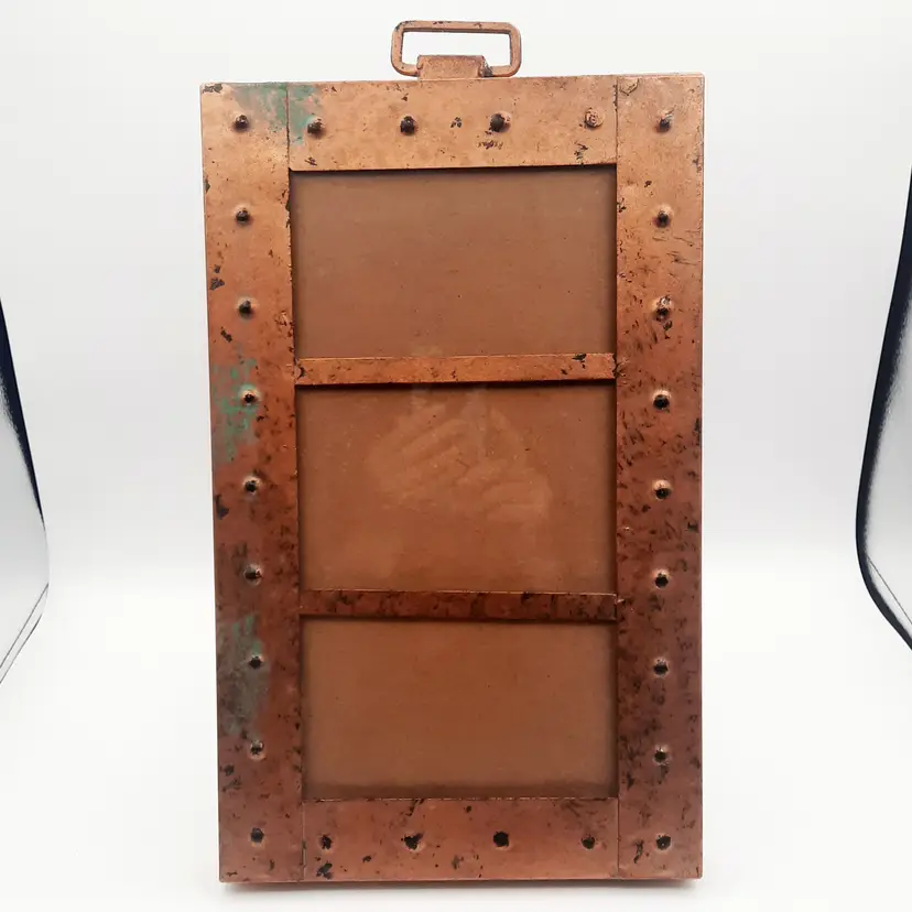 Distressed Copper Patina 3 Photo 4x6 Frame Easel by Foreside Home and Garden