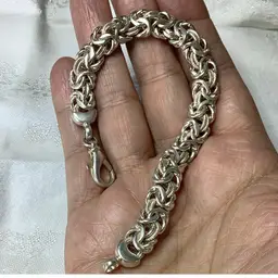 Vintage Milor .925 Italy Byzantine Bracelet 8” Long