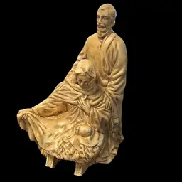 Holy Family Ceramic Figure Christmas Baby Jesus In The Manger Signed And Dated 1972 , 12” Tall